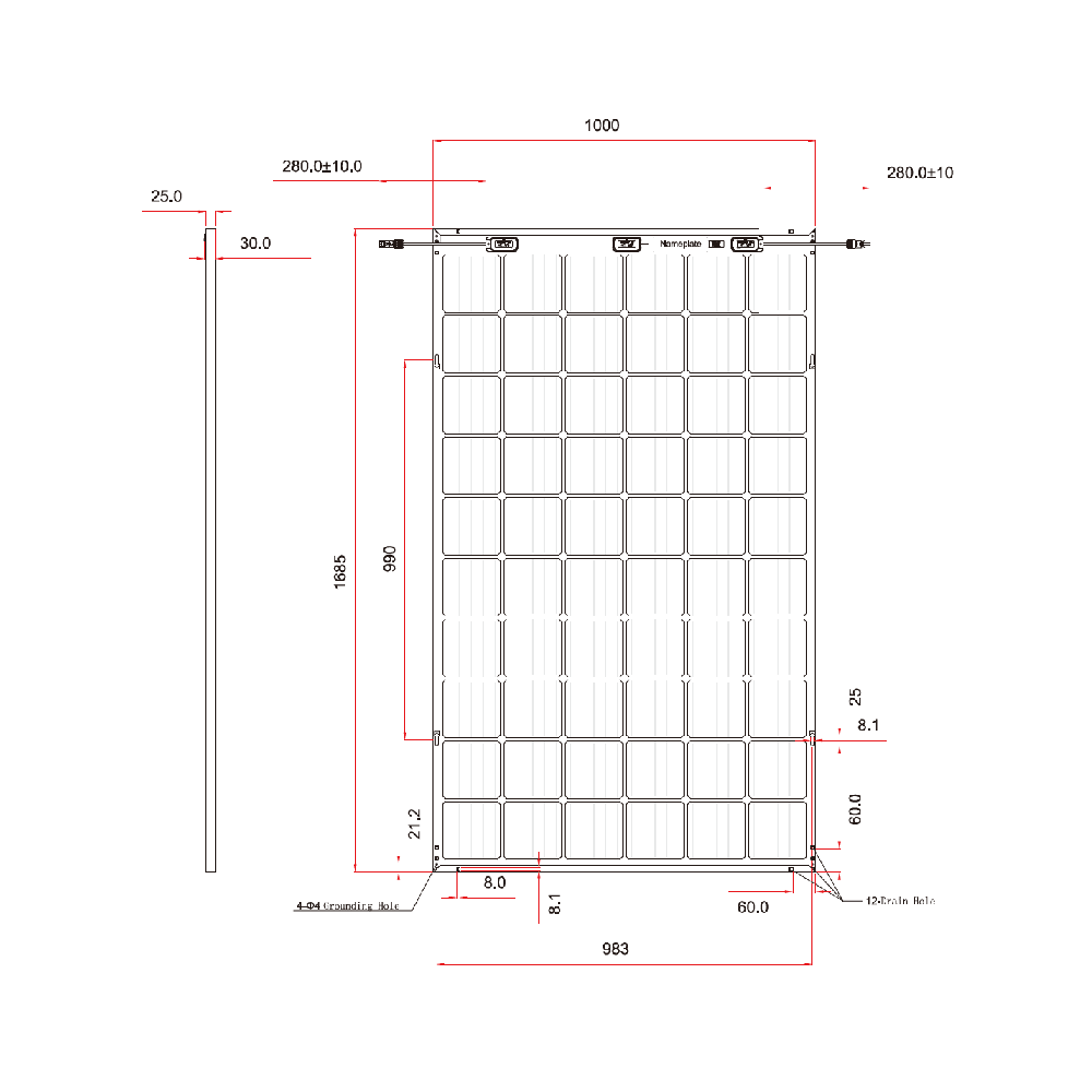 TRINA SOLAR, TSM-DE G5C.20(II), Standard Bifacial Monocrystalline 310Wp Solar Panel