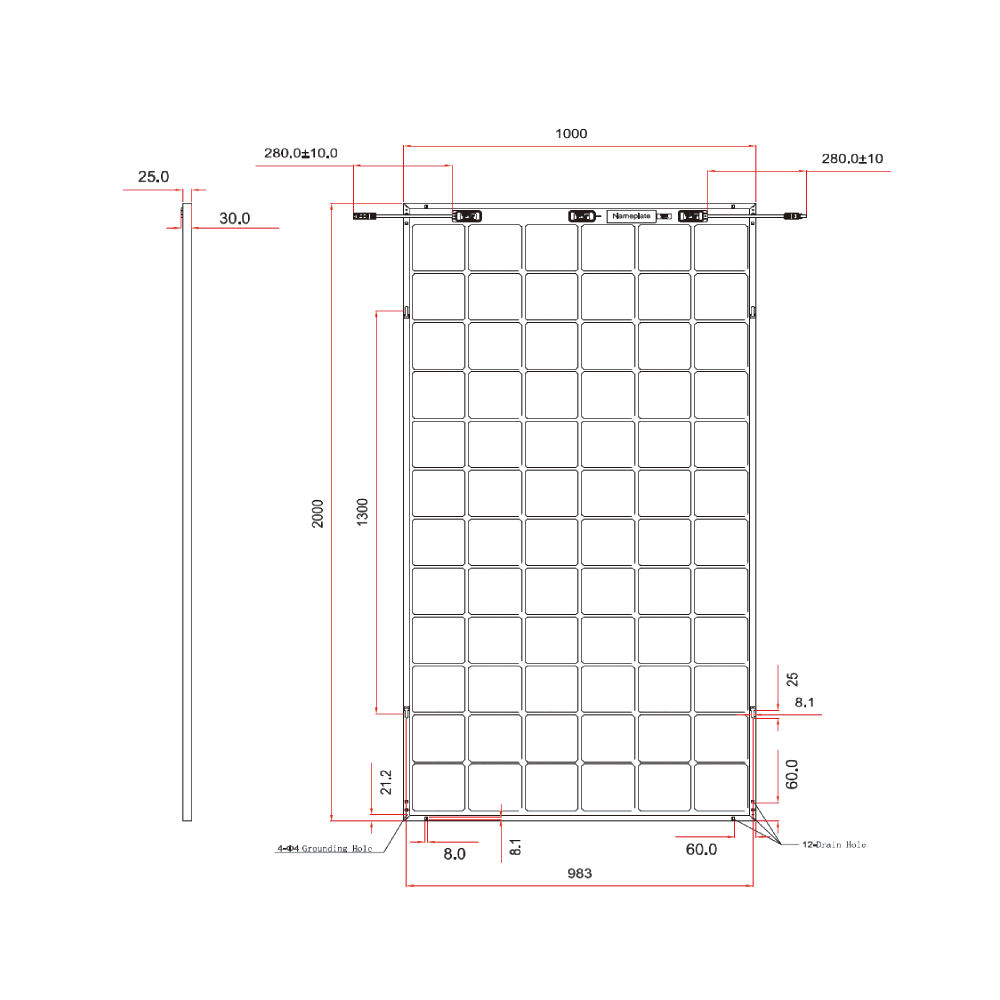 TRINA SOLAR, TSM-DEG14C.20(II), Standard Bifacial Monocrystalline 350Wp Solar Panel
