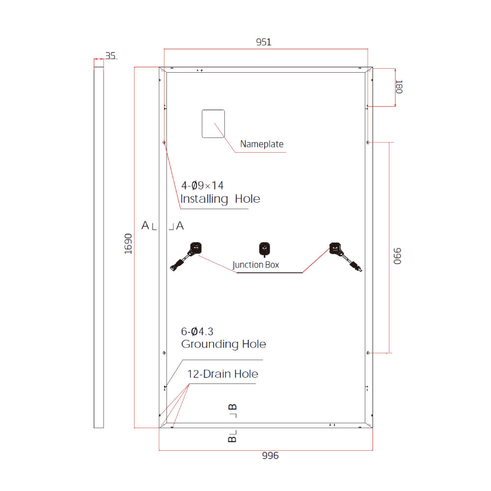 TRINA SOLAR, TSM-DD06M.05(II), Standard Monofacial Monocrystalline PERC half-cut 310Wp Solar Panel