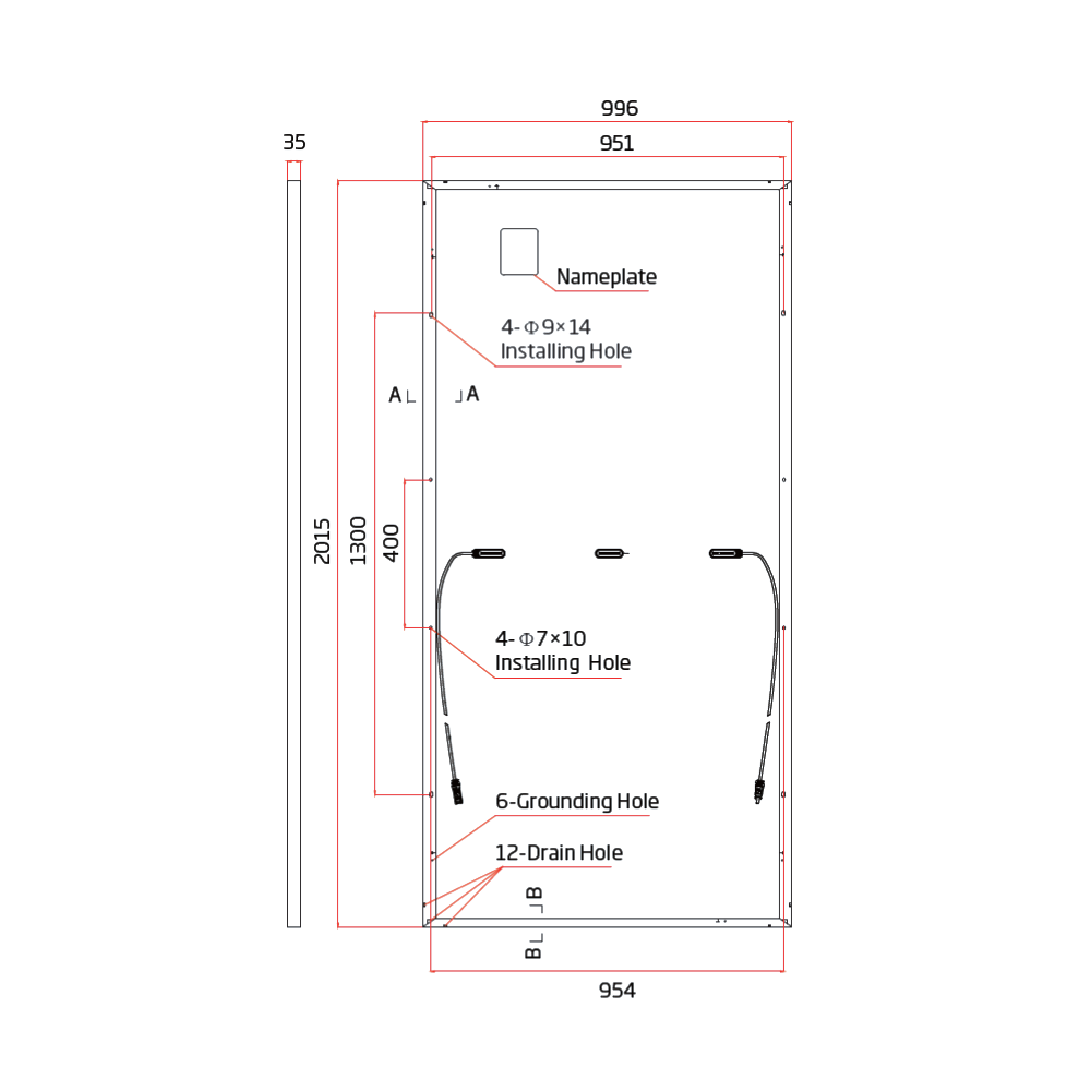 TRINA SOLAR, TSM-DE15H(II), Standard Monofacial Monocrystalline Half-cut 390Wp Solar Panel