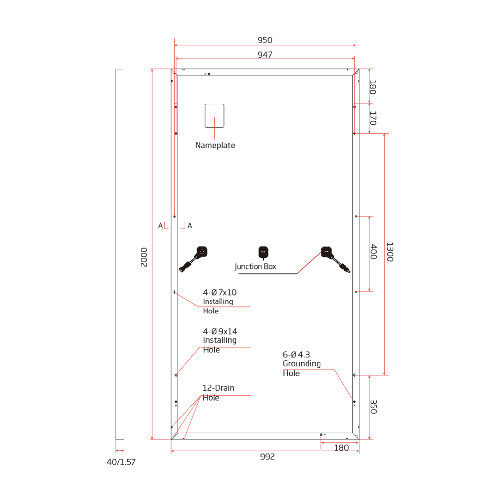 TRINA SOLAR, TSM-DE14H(II), Standard Monofacial Monocrystalline Half-cut 360Wp Solar Panel
