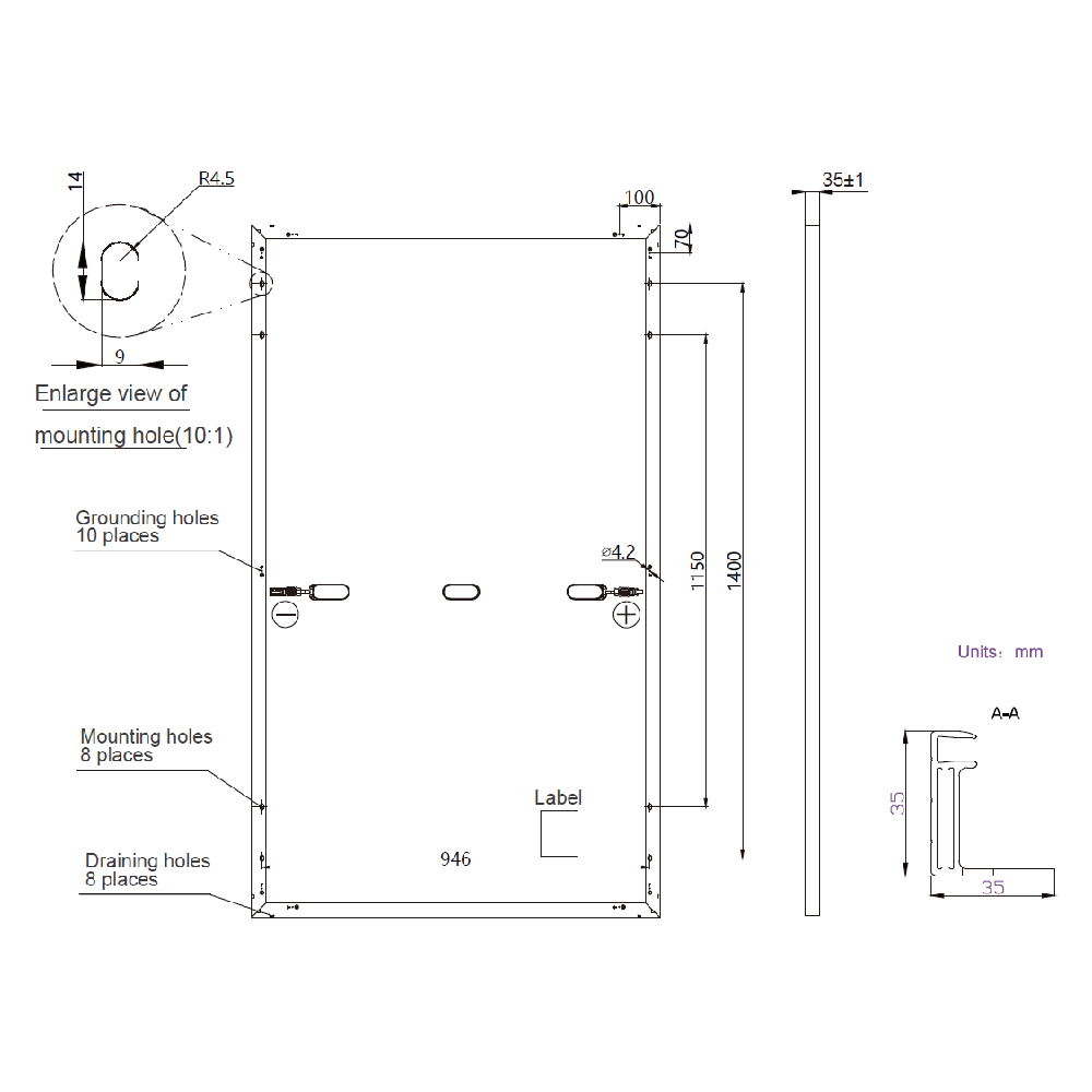 JA SOLAR, JAM60S17-MV-325W, Standard Monofacial Monocrystalline PERC Half-Cell 325Wp Solar Panel