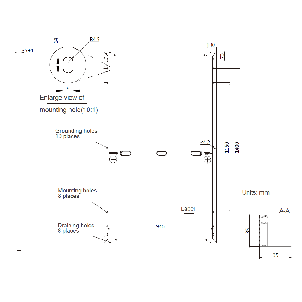 JA SOLAR, JAM60S10-PR-325W, Standard Monofacial Monocrystalline PERC Half-Cell 325Wp Solar Panel