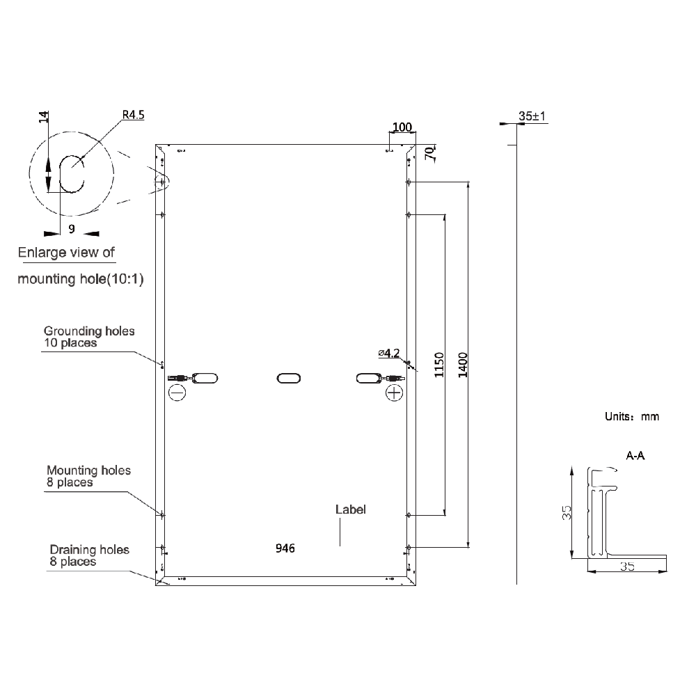 JA SOLAR, JAM60S10-MR-340W, Standard Monofacial Monocrystalline MBB PERCIUM Half-Cell 340Wp Solar Panel