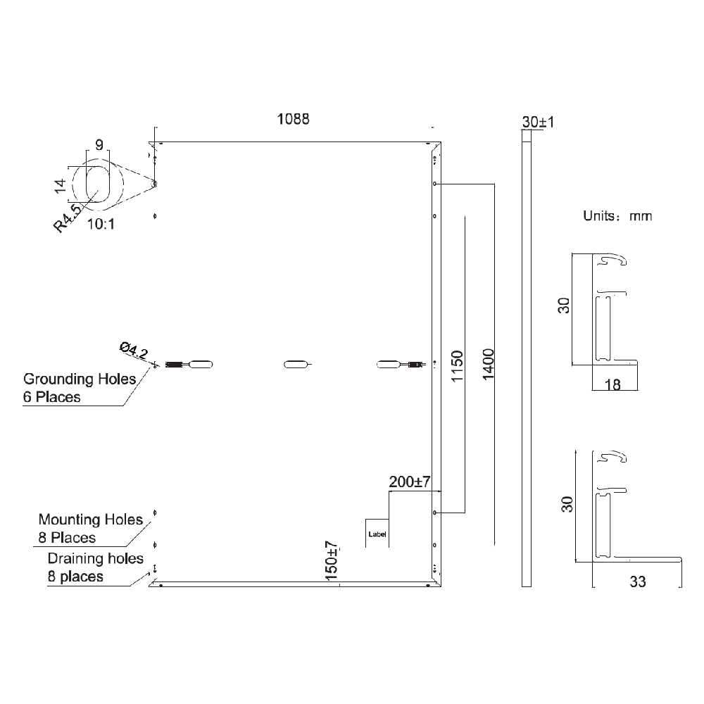 JA SOLAR, JAM54S31-MR-405W, Standard Monofacial Monocrystalline 11B PERC Half-Cell 405Wp Solar Panel
