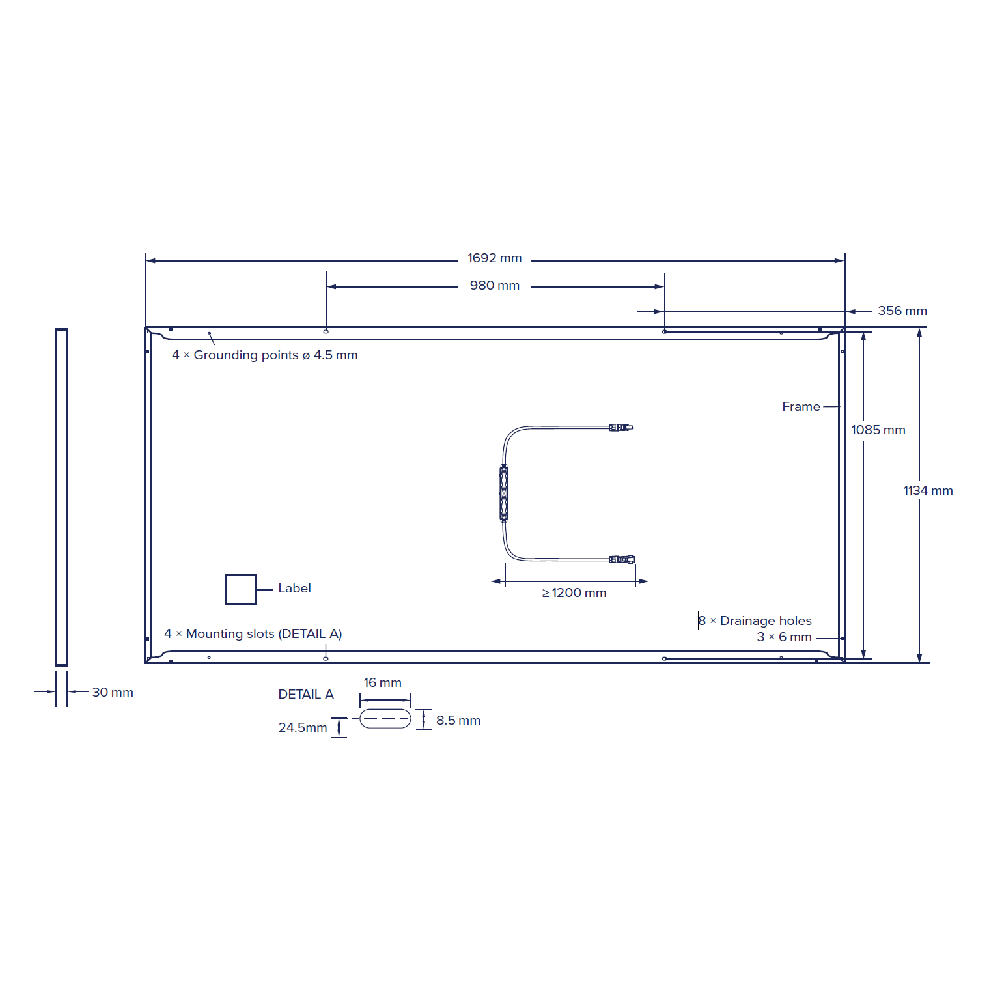 QCELLS, Q.PEAK-DUO-M-G11A+-390W, Standard Monofacial Monocrystalline Half-Cells 395Wp Solar Panel