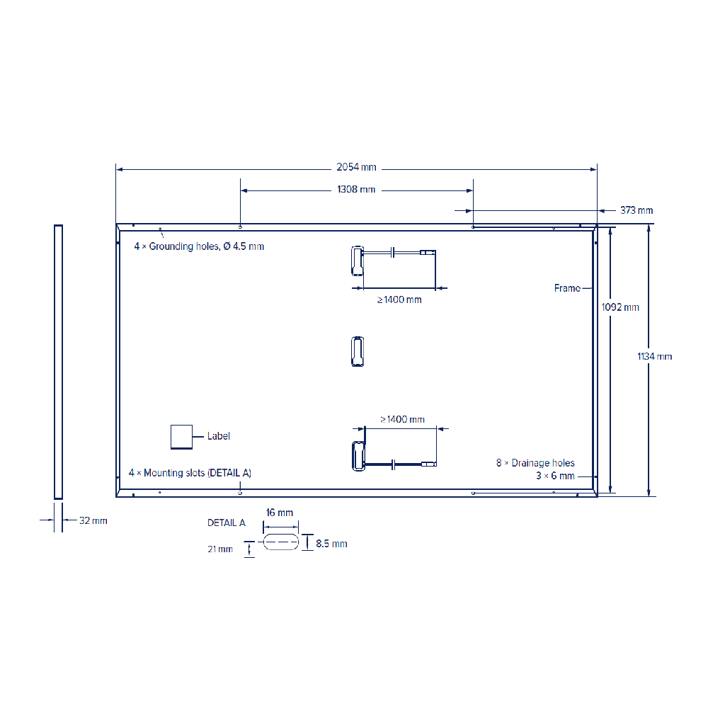 QCELLS, Q.PEAK-DUO-ML-G11-480W, Standard Monofacial Monocrystalline Half-Cells 500Wp Solar Panel