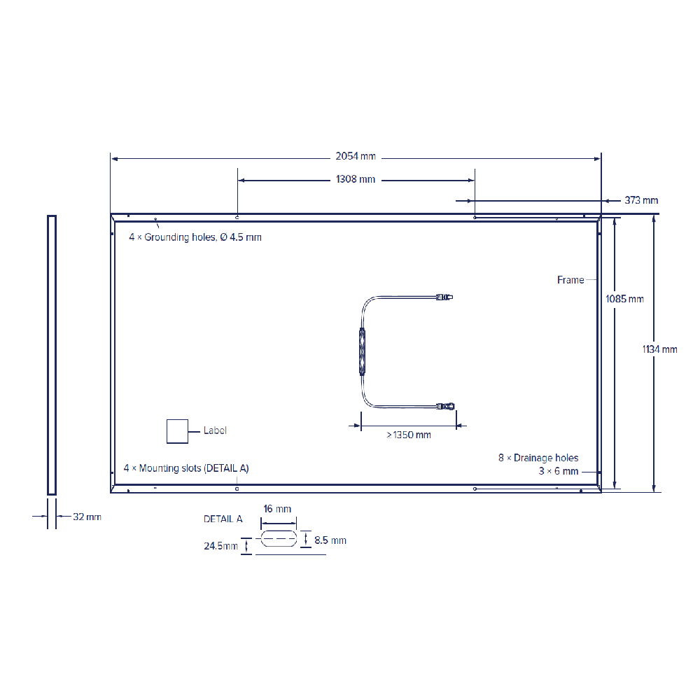 QCELLS, Q.PEAK-DUO-ML-G11A+-480W, Standard Monofacial Monocrystalline Half-Cells 490Wp Solar Panel