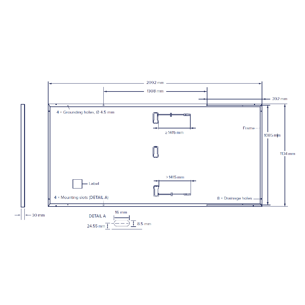 QCELLS, Q.PEAK-DUO-ML-G11S+-490W, Standard Monofacial Monocrystalline Half-Cells 510Wp Solar Panel