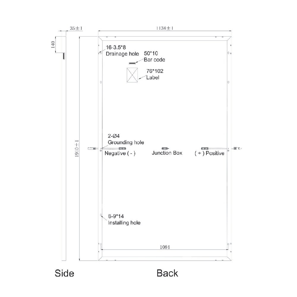 SUNPRO POWER, SPxxx-120M10-445, Standard Monofacial Monocrystalline Mono-Crystalline PERC 445Wp Solar Panel