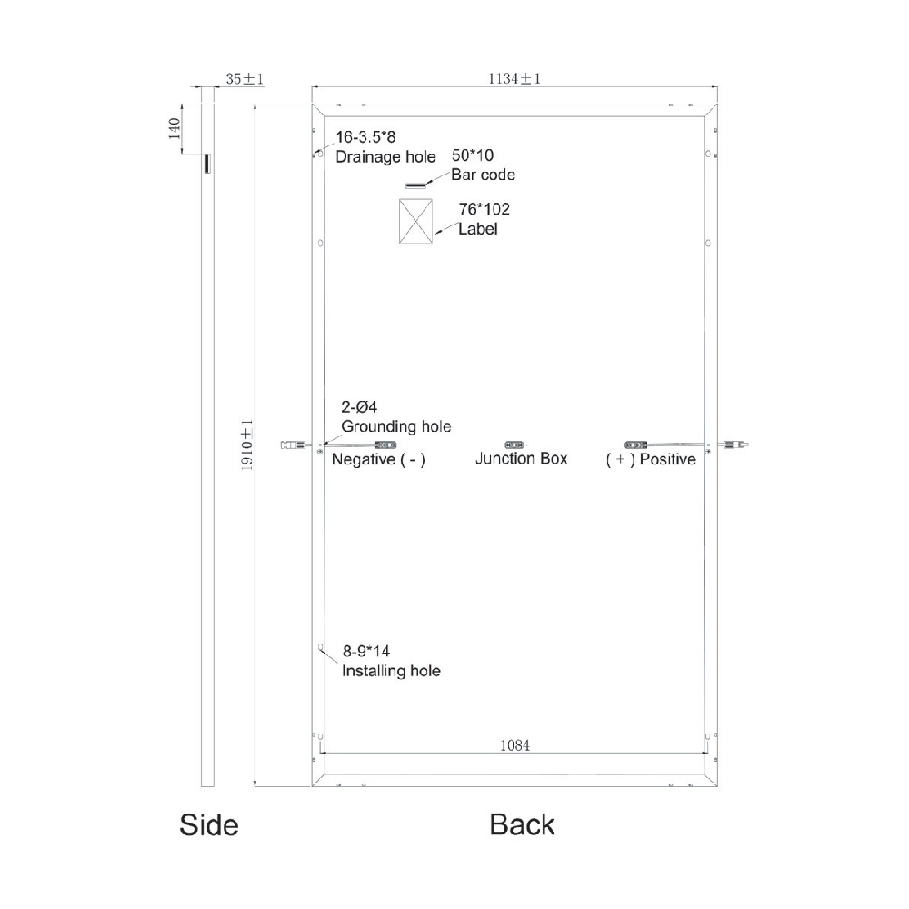 SUNPRO POWER, SPxxx-120M10-445W, Standard Monofacial Monocrystalline Mono-Crystalline PERC 445Wp Solar Panel