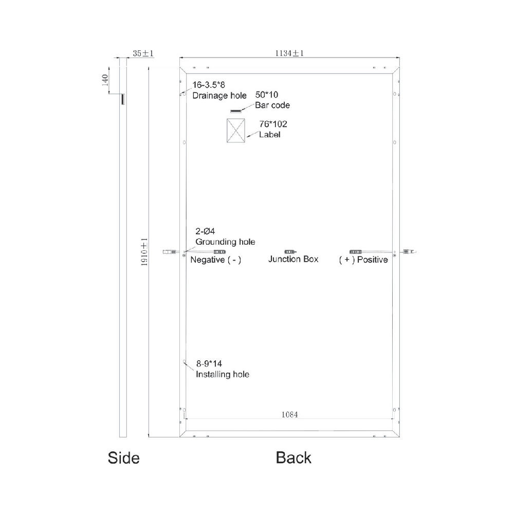 SUNPRO POWER, SPxxx-120M10-445W, Standard Monofacial Monocrystalline Mono-Crystalline PERC 445Wp Solar Panel