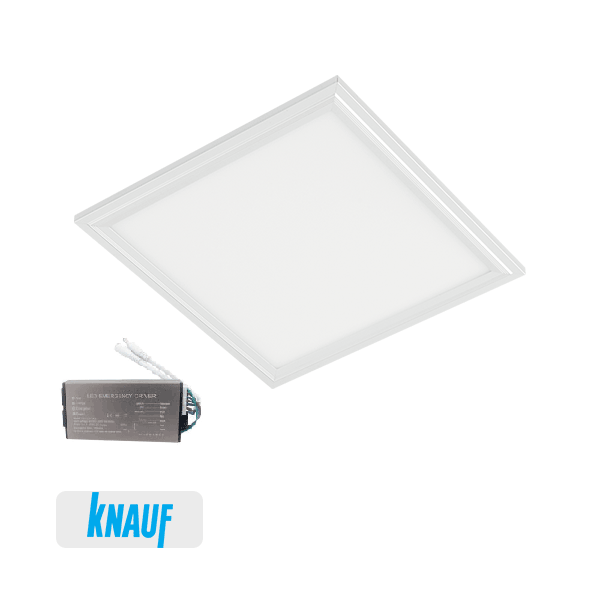 ELMARK 92PANEL030CWE, Panou LED pentru gips-carton 48W 6400K 595x595mm alb + kit de urgență
