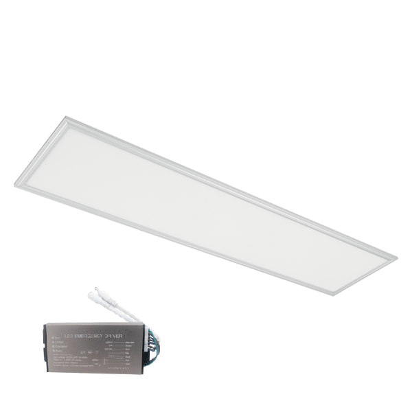 ELMARK 92PANEL029CW54E, LED PANEL 48W 6400K 295X1195MM UGR<19 IP54 with EMERGENCY KIT