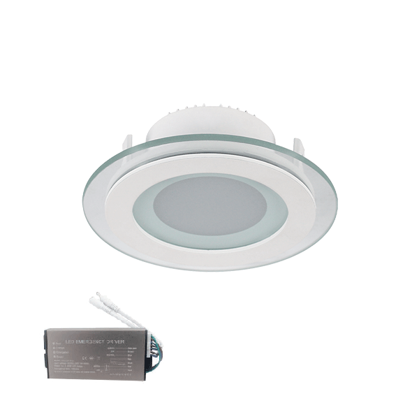 ELMARK 99LED641E, Panou LED din sticlă rotund 18W 2700K + kit de urgență