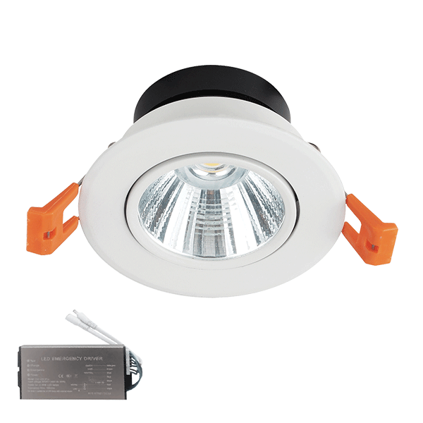 ELMARK 92DLTS2440/WHE, Spot LED 24W 230V 4000K alb IP44 + kit de urgență