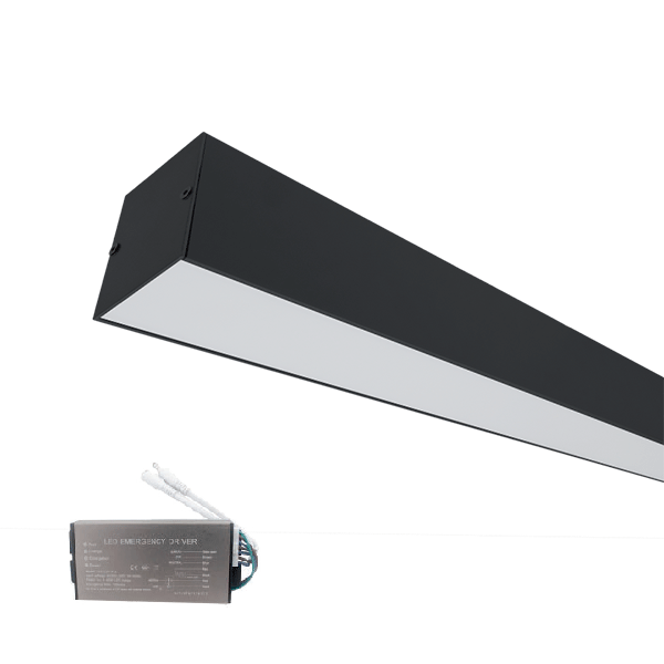 ELMARK 99OM604024/BLE, LED PROFILES FOR SURFACE MOUNTING S77 24W 4000K 600MM BLACK+EMERGENCY KIT