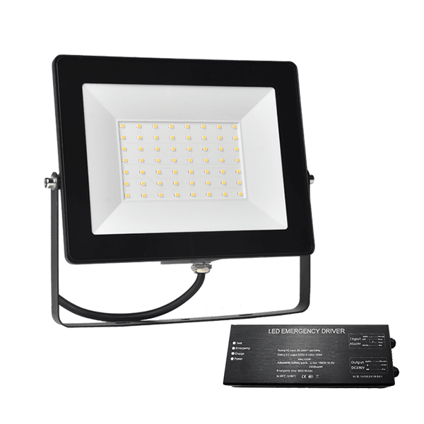 ELMARK 98HELIOS50E, STELLAR HELIOS LED FLOODLIGHT 50W 5000-5500K+ EMERGENCY KIT