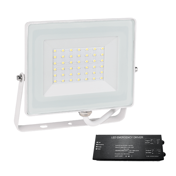 ELMARK 98HELIOS30/WHE, Proiector LED HELIOS 30W 4000K alb + kit de urgență