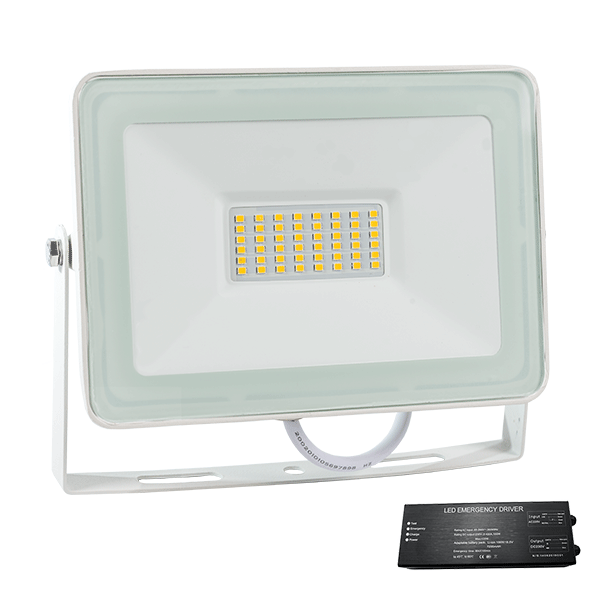 ELMARK 98VEGA50WW/WHE, Proiector LED VEGA Slim 50W 3000K alb + kit de urgență
