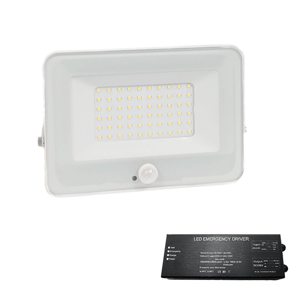 ELMARK 98VEGA30SS/WHE, Proiector LED VEGA Slim 30W cu senzor alb + kit de urgență