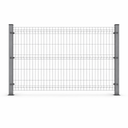 3D Wire Mesh Fence, Galvanized, 3.9 mm, Grey