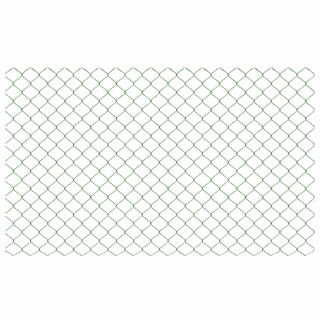 Chain Link Fence, Galvanized, PVC Coated, 10m, 2.8mm, 50x50mm, Green
