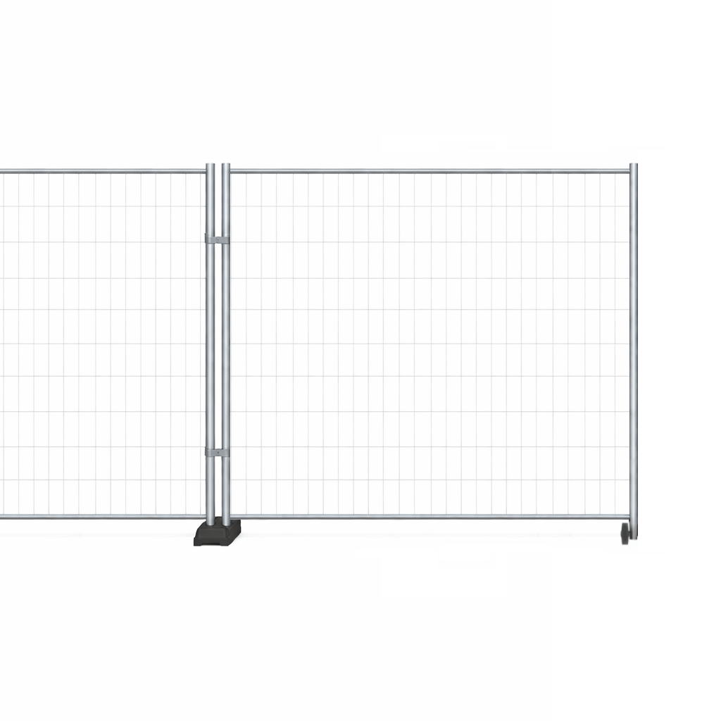 Galvanized Steel Temporary Fence Gate with Wheel Poly ST 3500x2025 mm