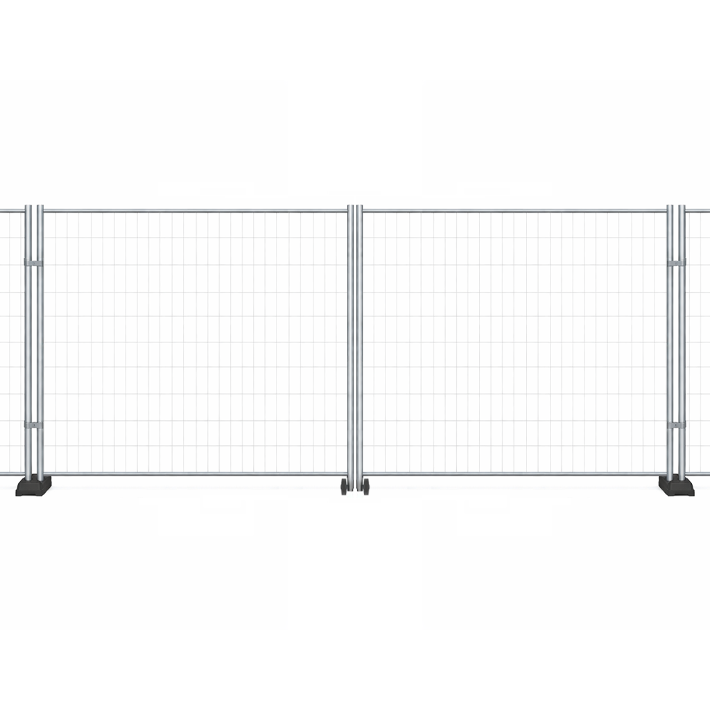 Galvanized Steel Temporary Fence Gate (Double) with Wheel Poly ST 6900x2025 mm