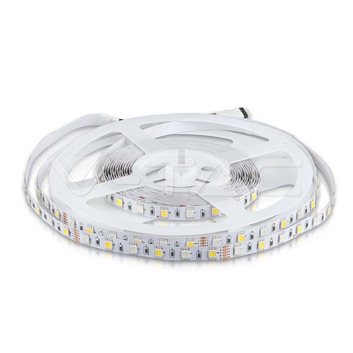 V-TAC 212553, LED Strip 5050 60 LEDs 12V IP20 RGB + 3000K