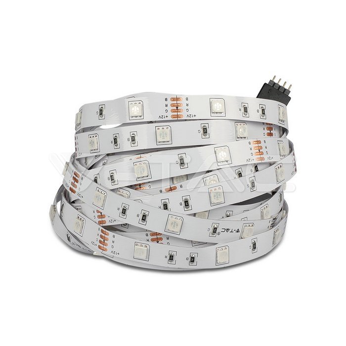 V-TAC 2630, Set Benzi LED RGB SMD5050 300LED 2 x 5m. Telecomandă și Adaptor