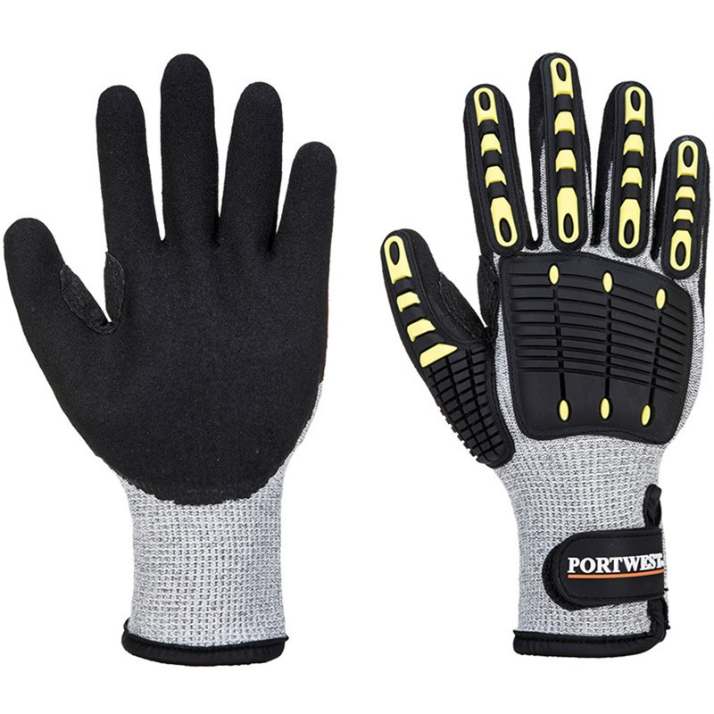 Grey Gloves, Impact-Resistant, Anti-Cut, Heat-Resistant