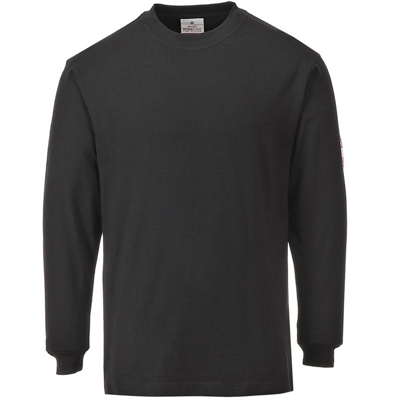 Tricou De Lucru Si Protectie, Cu Maneca Lunga Si Guler Rotund, Ignifug, Antistatic, Esd, Arc Electric, Unisex, FR MODAFLAME