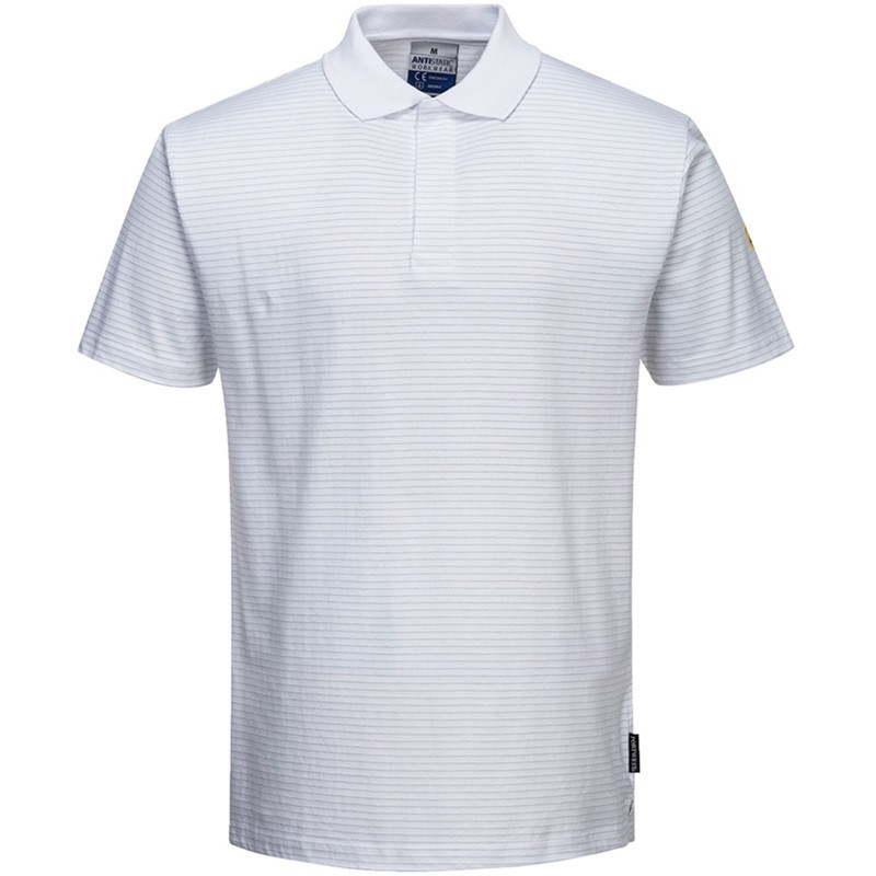 Tricou De Lucru Si Protectie, Cu Maneca Scurta Si Guler Tip Polo, Antistatic, Esd, Unisex, ANTISTATIC