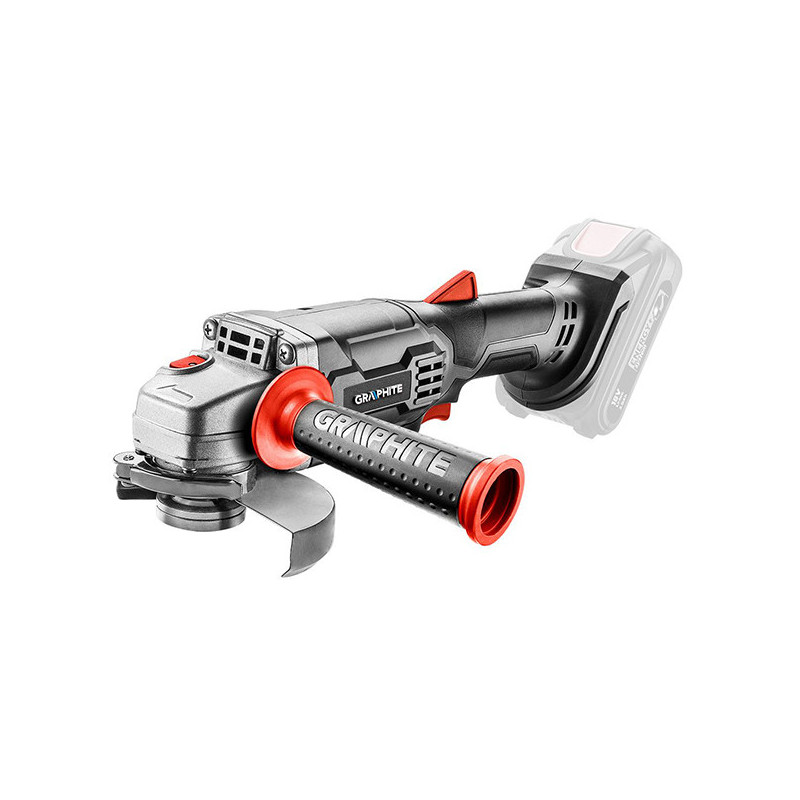 Battery-Compatible Angle Grinder, 125mm Disc, GRAPHITE