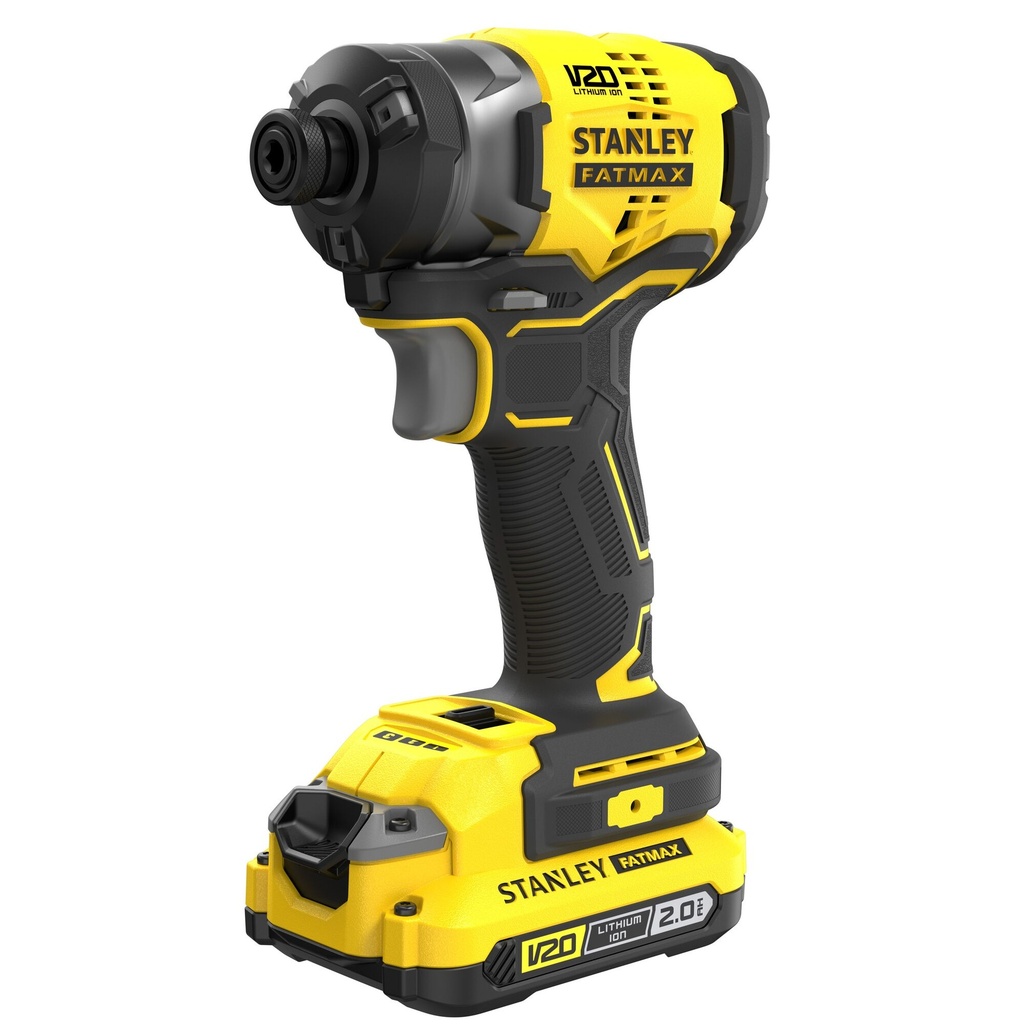 STANLEY® FATMAX® Kit combinat cu surubelnita de impact fara fir, fara perii, cu 3 viteze, 18V, V20, SFMCF820D2K