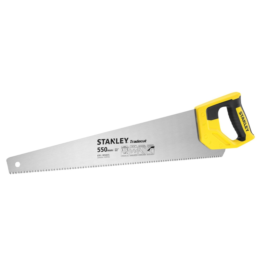STANLEY® TradeCut™ Fierastrau manual, 550 mm (22 in.), 8 TPI, STHT1-20352