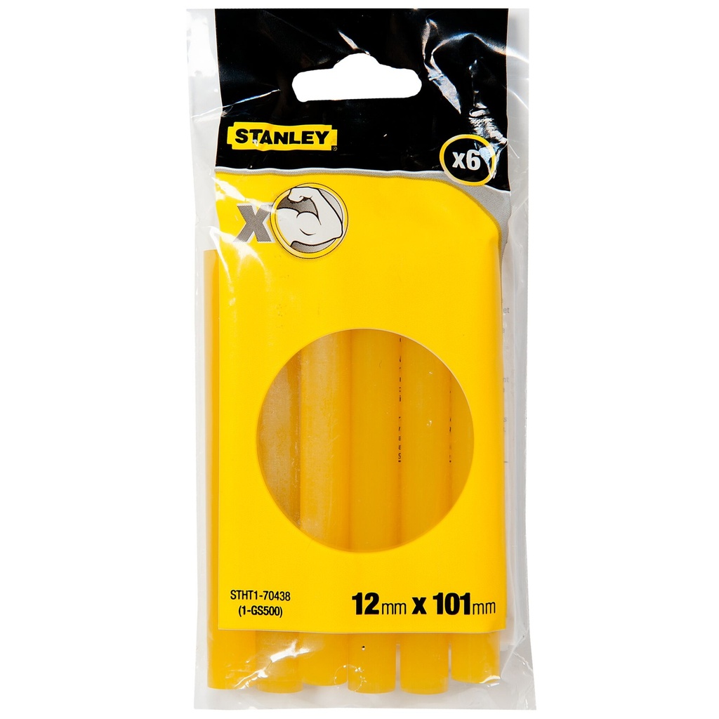 STANLEY® Standard Formula II Super Strength Standard Glue Sticks (6 pc.), 11.3mm x 101mm, STHT1-70438