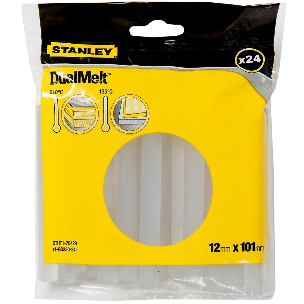STANLEY® Standard Transparent HM Glue Sticks (24 pc.), STHT1-70429