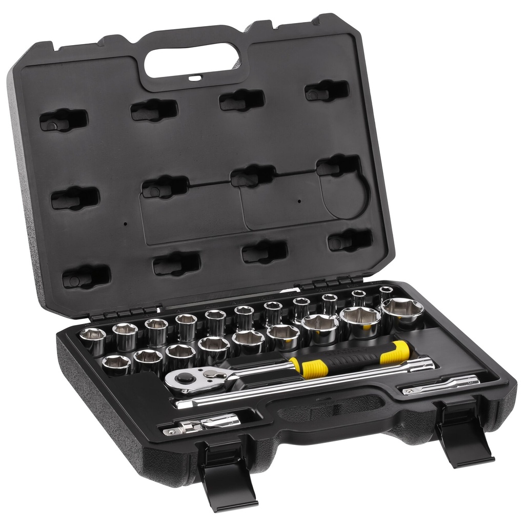 STANLEY® 72T Ratchet and Socket Set With Accessories (24 pc.), 1/2 in, STMT82830-1