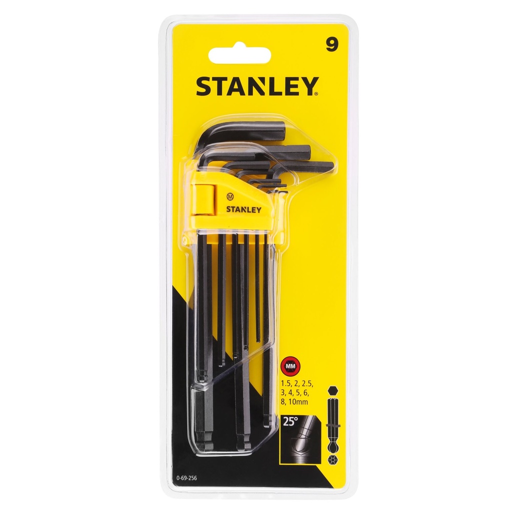 STANLEY® Hex Keys Metric Ball Set (9 pc.), 0-69-256