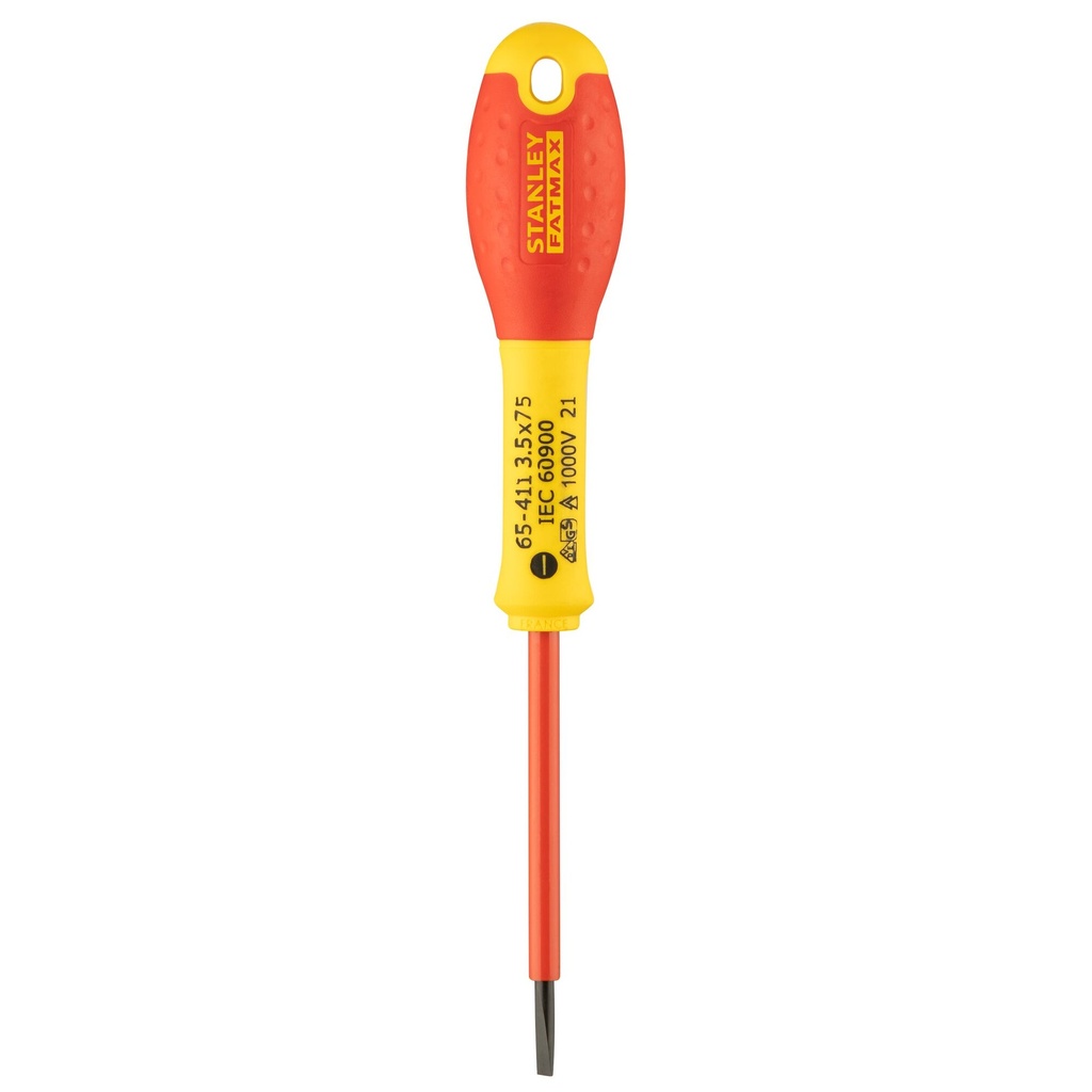 STANLEY® FATMAX® Insulated Slotted Screwdriver, 3.5mm x 75mm, 0-65-411