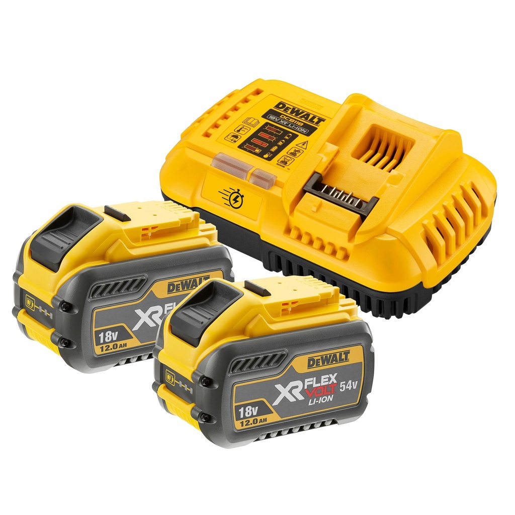 DEWALT XR FLEXVOLT® Twin Battery Starter Kit, 54V, 12Ah, DCB118Y2-QW