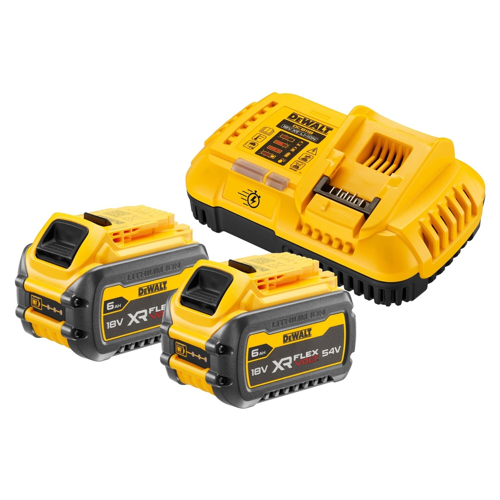 DEWALT XR FLEXVOLT® Twin Battery Starter Kit 118, 54V, 6Ah, Worldwide, DCB118T2-QW