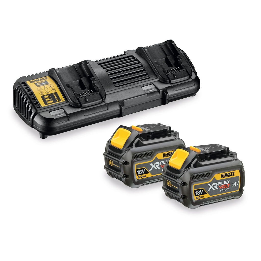 DEWALT XR FLEXVOLT® Twin Battery Starter Kit 132, 54V, 6Ah, Worldwide, DCB132T2-QW