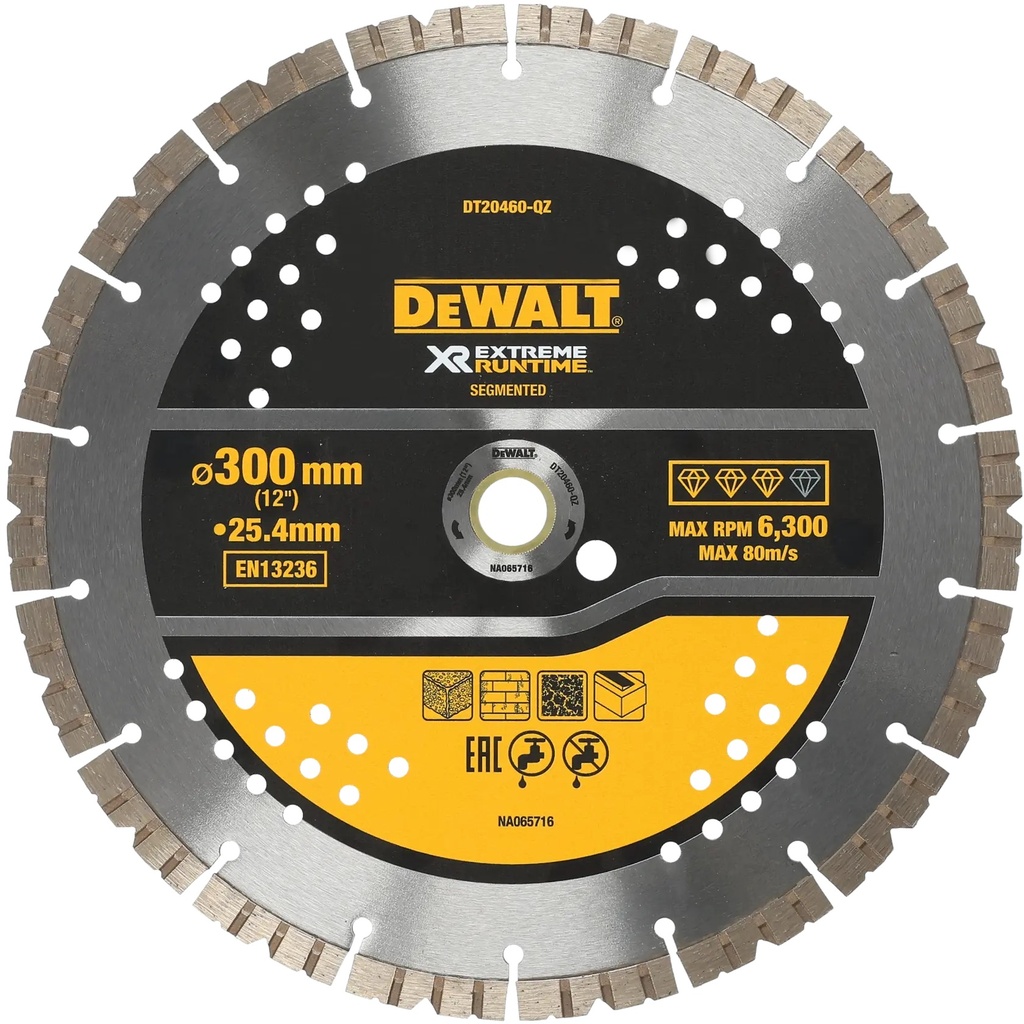 DEWALT Elite Diamond Wheel: Seg. Extreme Runtime All Purpose, 300mm, DT20460