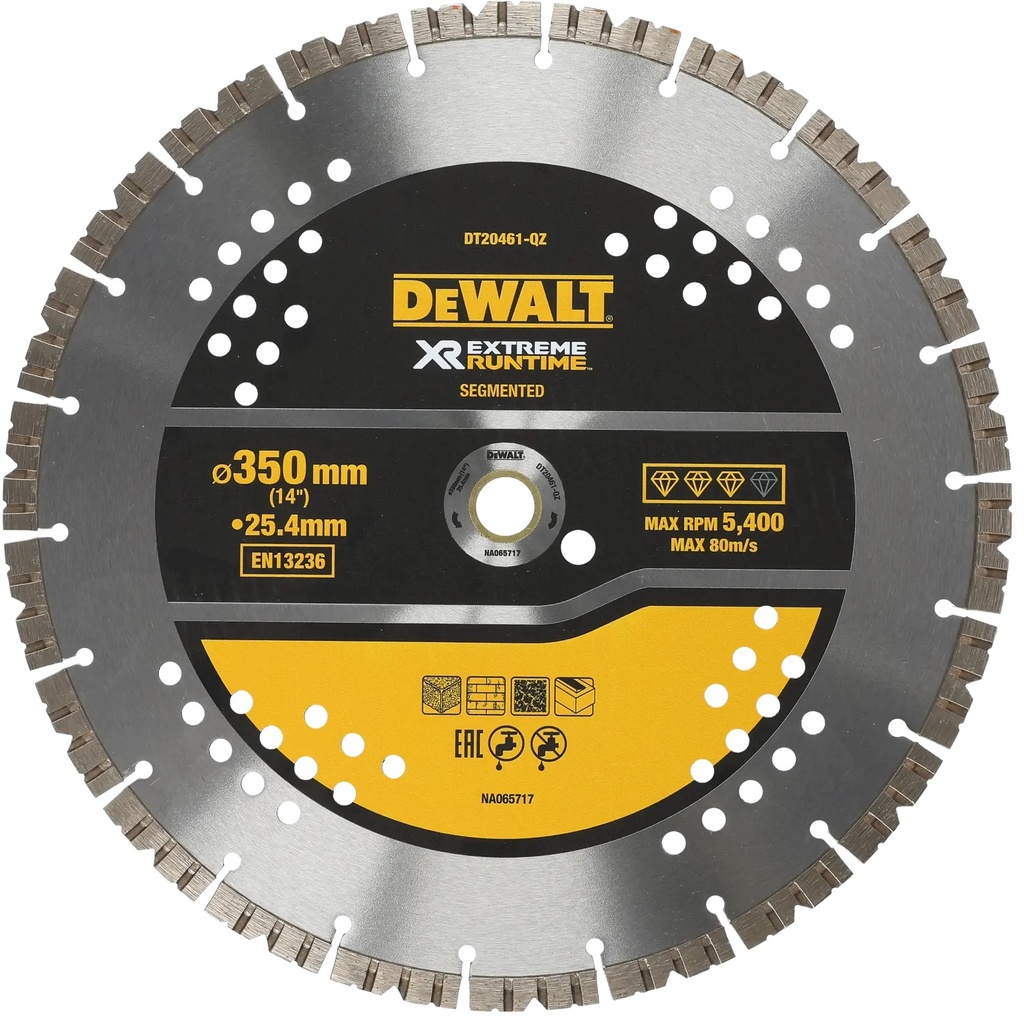 DEWALT Elite Diamond Wheel: 350mm Seg. Extreme Runtime All Purpose, DT20461