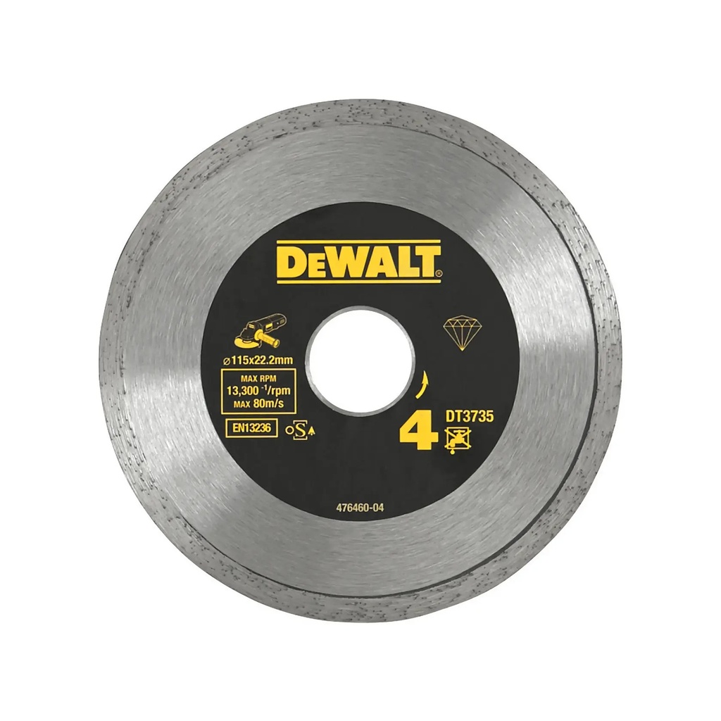DEWALT Diamond Cutting Disc, 115 mm, 1.6 mm, Japan, DT3735-XJ