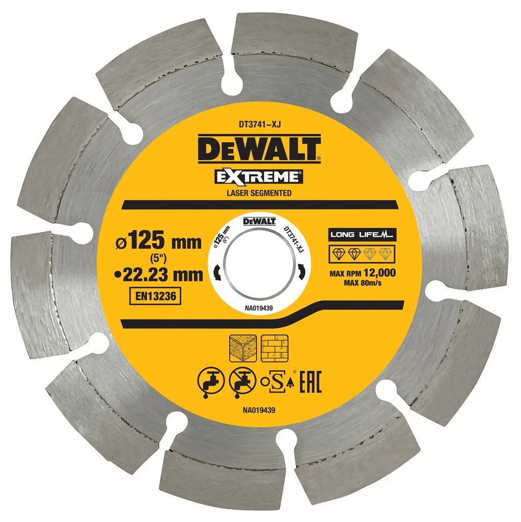 DEWALT Building Mats/Concrete, 125mm, Laser Welded, DT3741-XJ