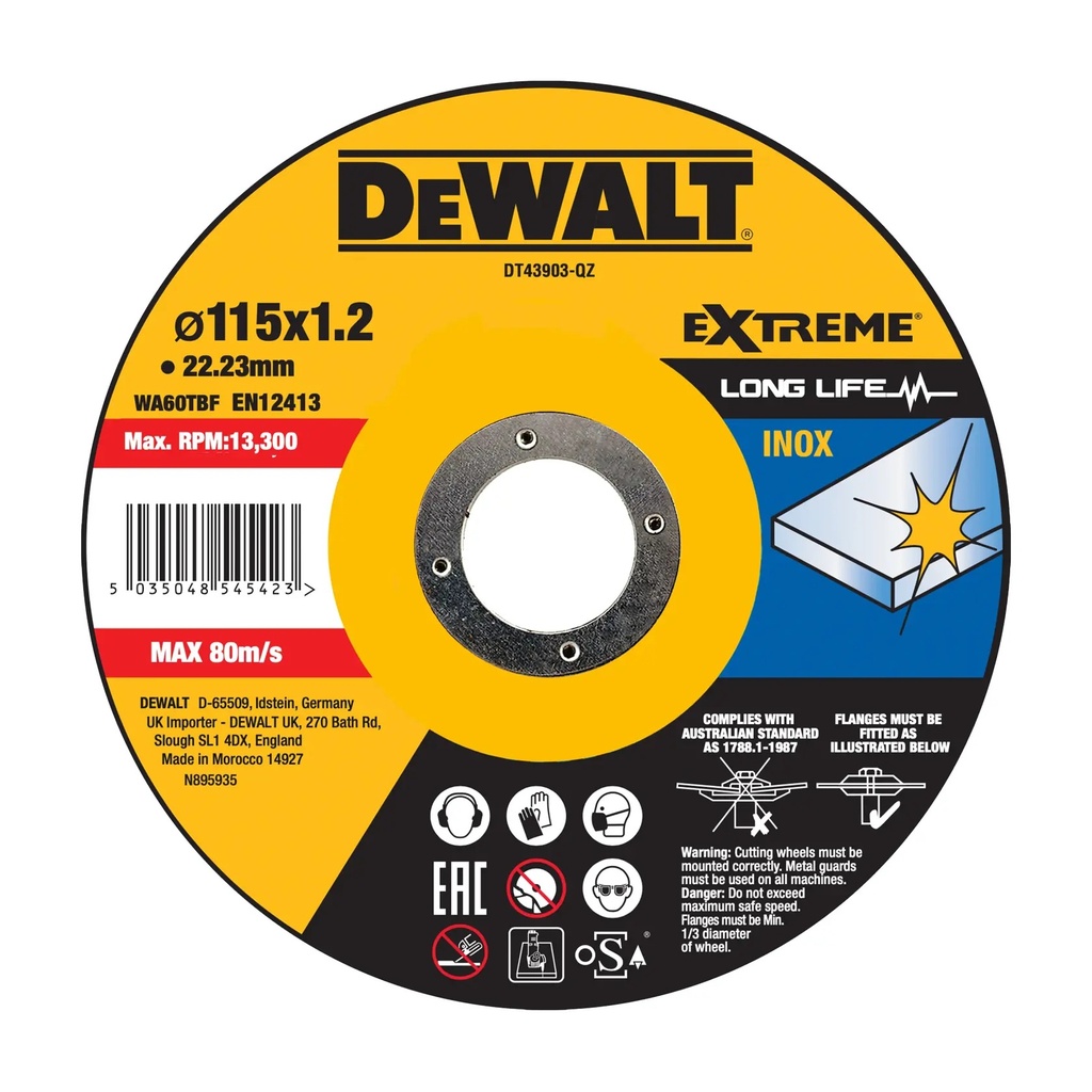 DEWALT High Performance OSA Cutting Disc INOX, DT43903-QZ